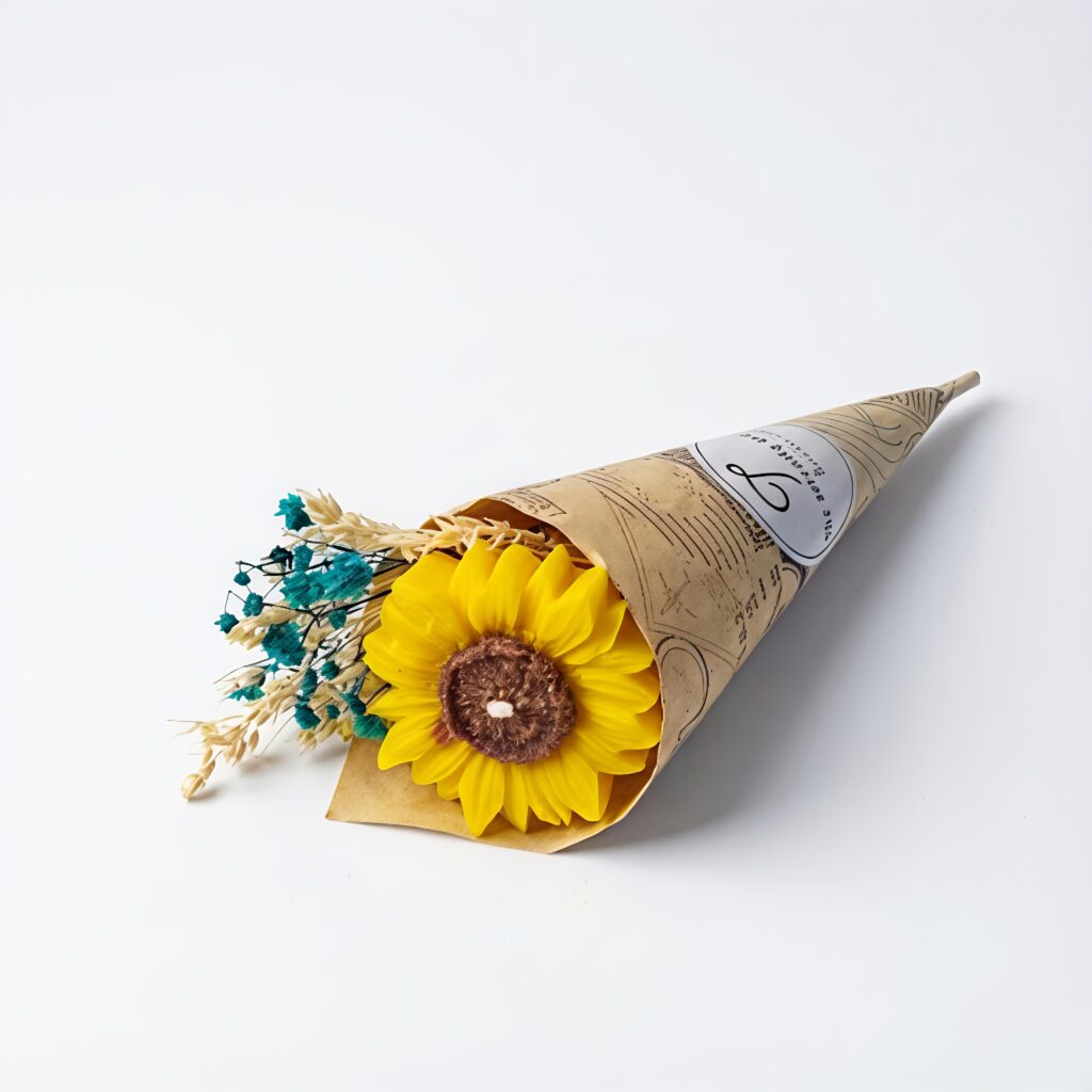 daisy candle bouquet